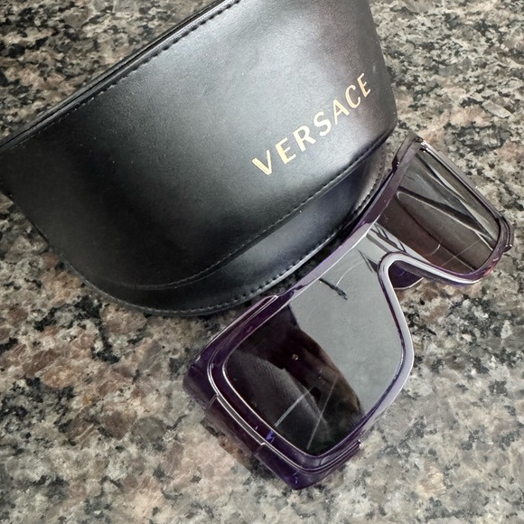 Versace Maxi Medusa Purple Shield Sunglasses - VE4451